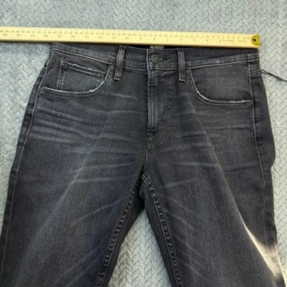 Hudson Byron Straight Jeans Mens 31x32 Grey‎ Black Wash Century Stretch Denim
